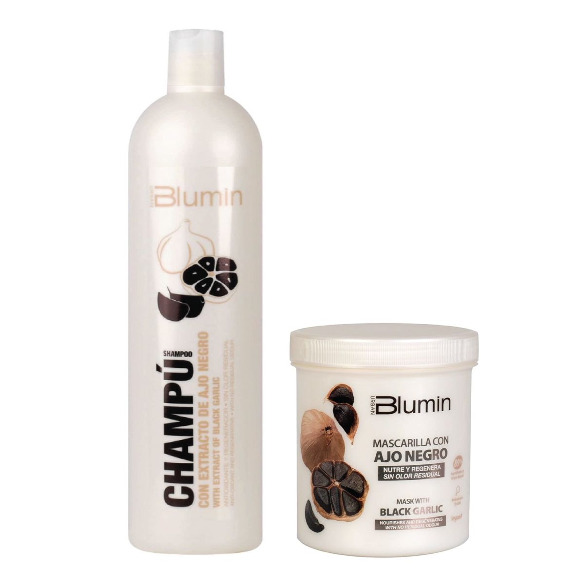 Blumin Kit - Shampoo 1000ml + Hair Mask 700ml with Black Garlic Extract