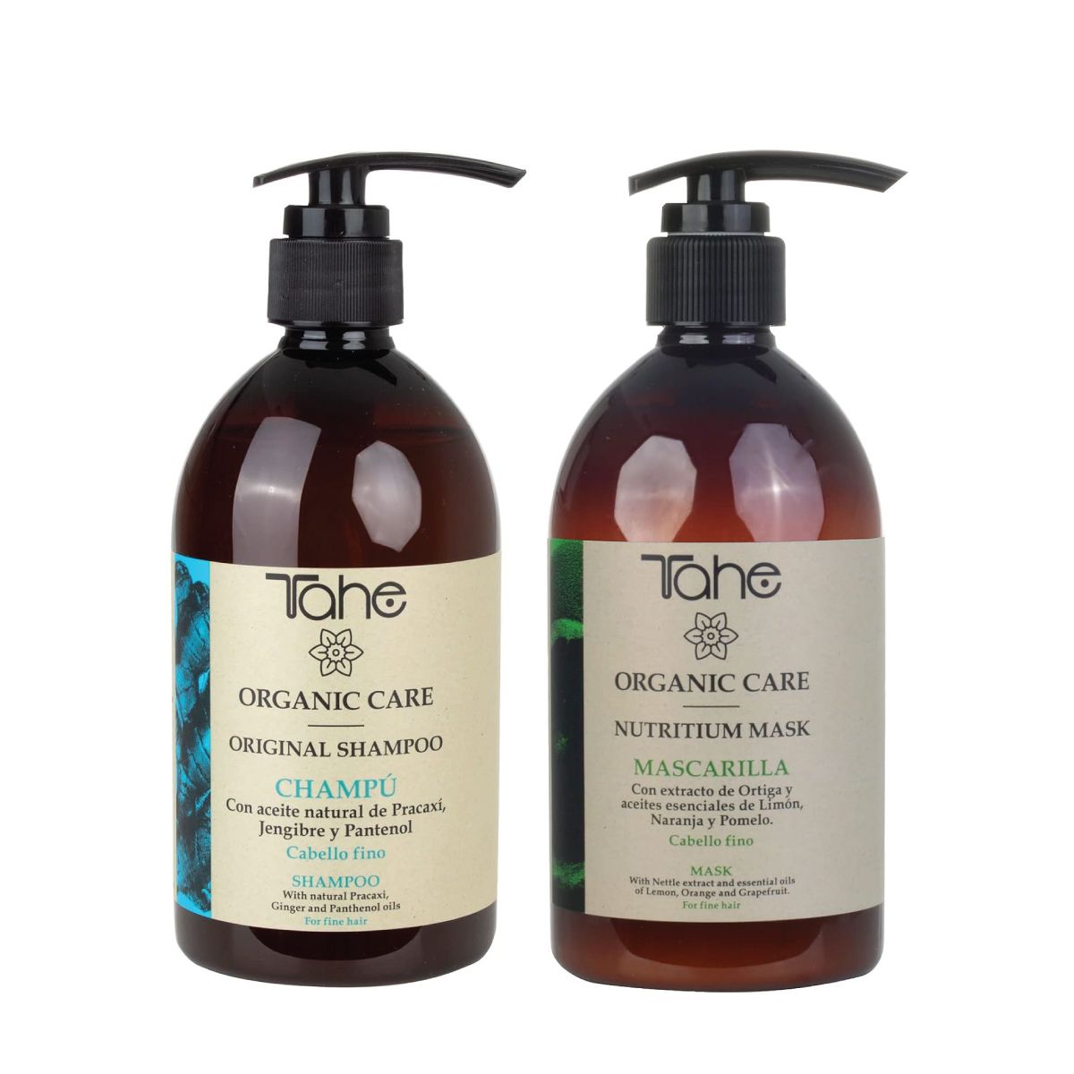 Tahe Organic Care Kit - Original Shampoo 500ml &amp; Nutritium Mask 500ml (Fine Hair)
