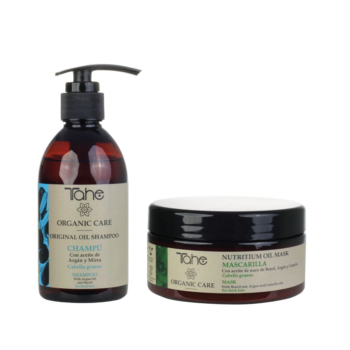 Tahe Organic Care Kit - Original Oil Shampoo 300ml &amp; Nutritium Oil Mask 300ml
