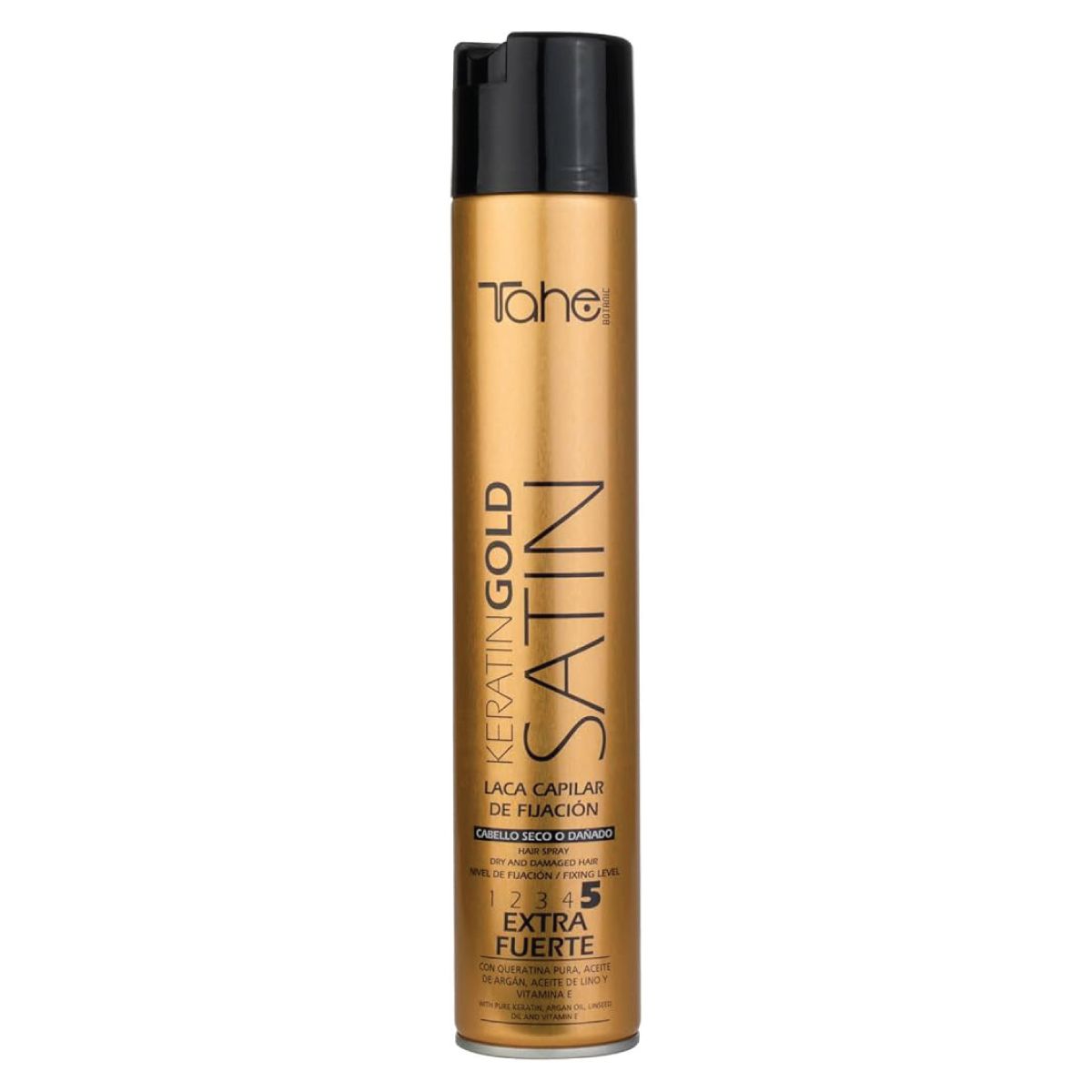 Tahe Keratin Gold Satin Hairspray for Dry or Damaged Hair - Fixing 5
