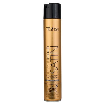 Tahe Keratin Gold Satin Hairspray for Dry or Damaged Hair - Fixing 5