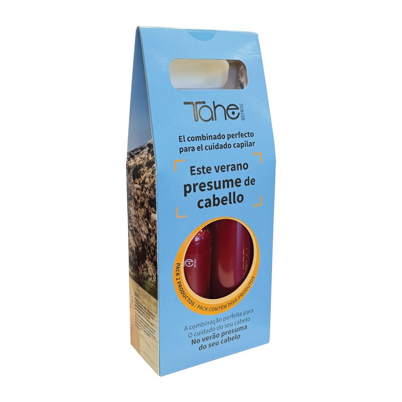 Tahe Botanic Solar Kit - Shampoo Heat Protection 400ml + SOS Protect Hair Oil 125ml