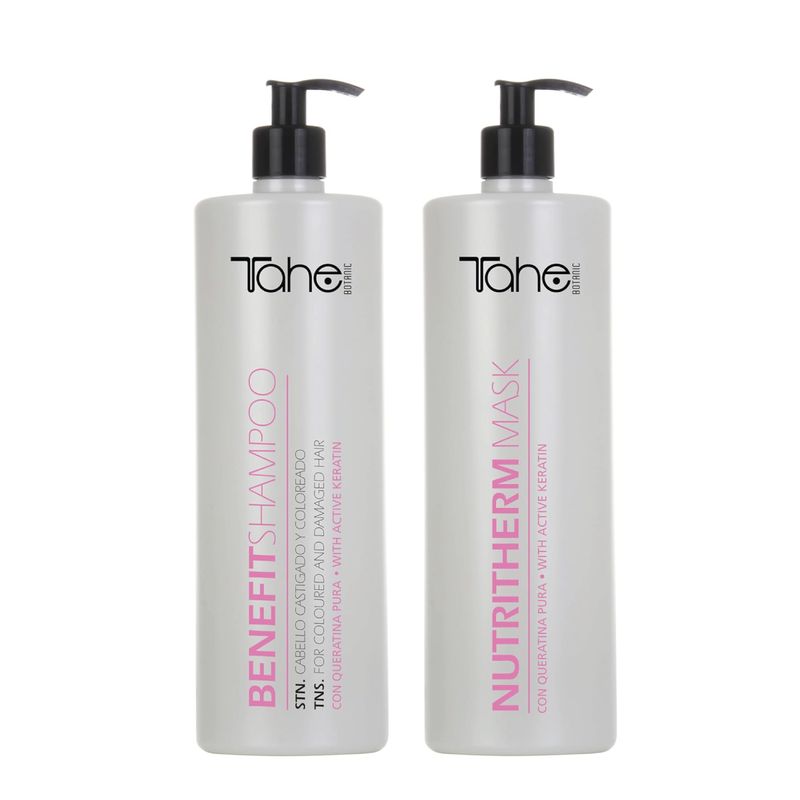 Tahe Botanic Kit - Benefit Shampoo 1000ml + Nutri-therm Mask 1000ml