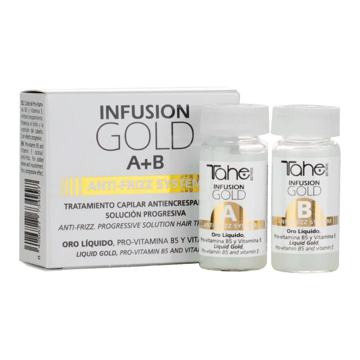 Tahe Infusion Gold A+B Anti Frizz Progressive Solution Hair Treatment 2 x 10ml