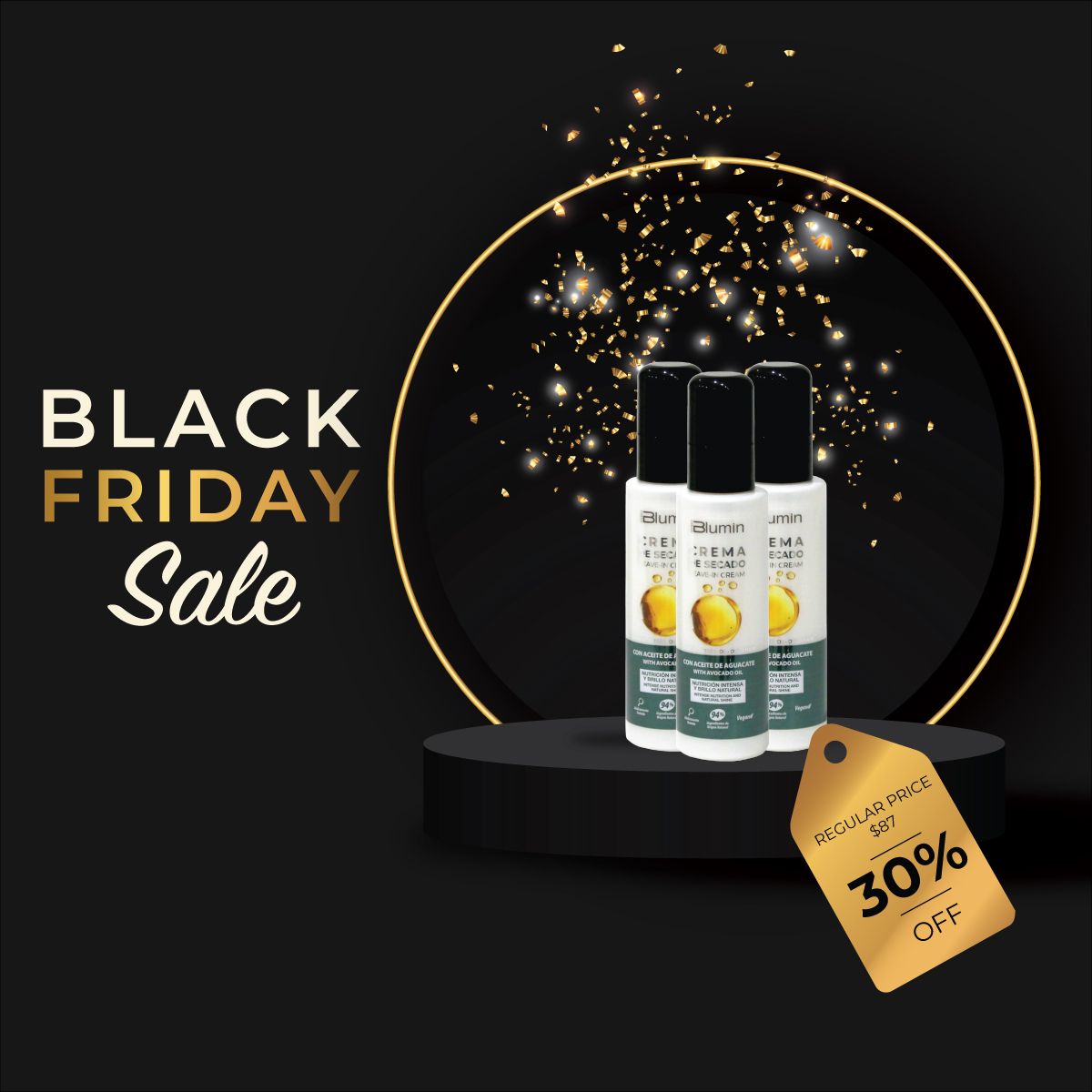 Blumin Styling Cream with Avocado Oil for Intense Nourishment and Natural Shine, 100 ml - Pack of 3 (PROMO)