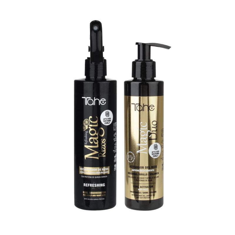 Tahe Magic Rizos Kit - Curl Reviver Spray Refreshing 300ml + Magic Duo Anti-Frizz Treatment 200ml