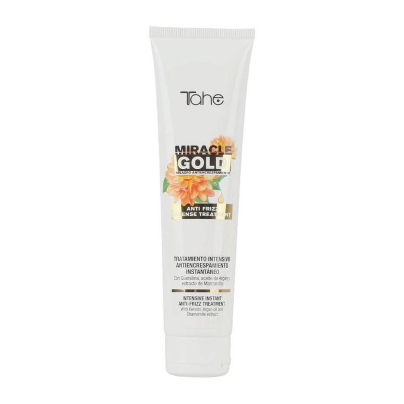 Tahe Miracle Gold Instant Anti-Frizz Intensive Treatment with Keratin, Argan Oil and Chamomile Extract, 100 ml
