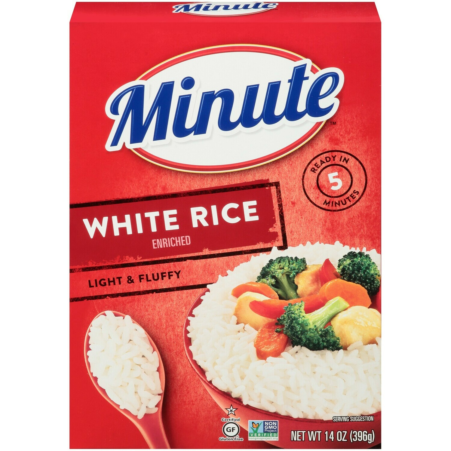 Minute White Rice x 396 g ? 
(12 Uni x 396g c/u)