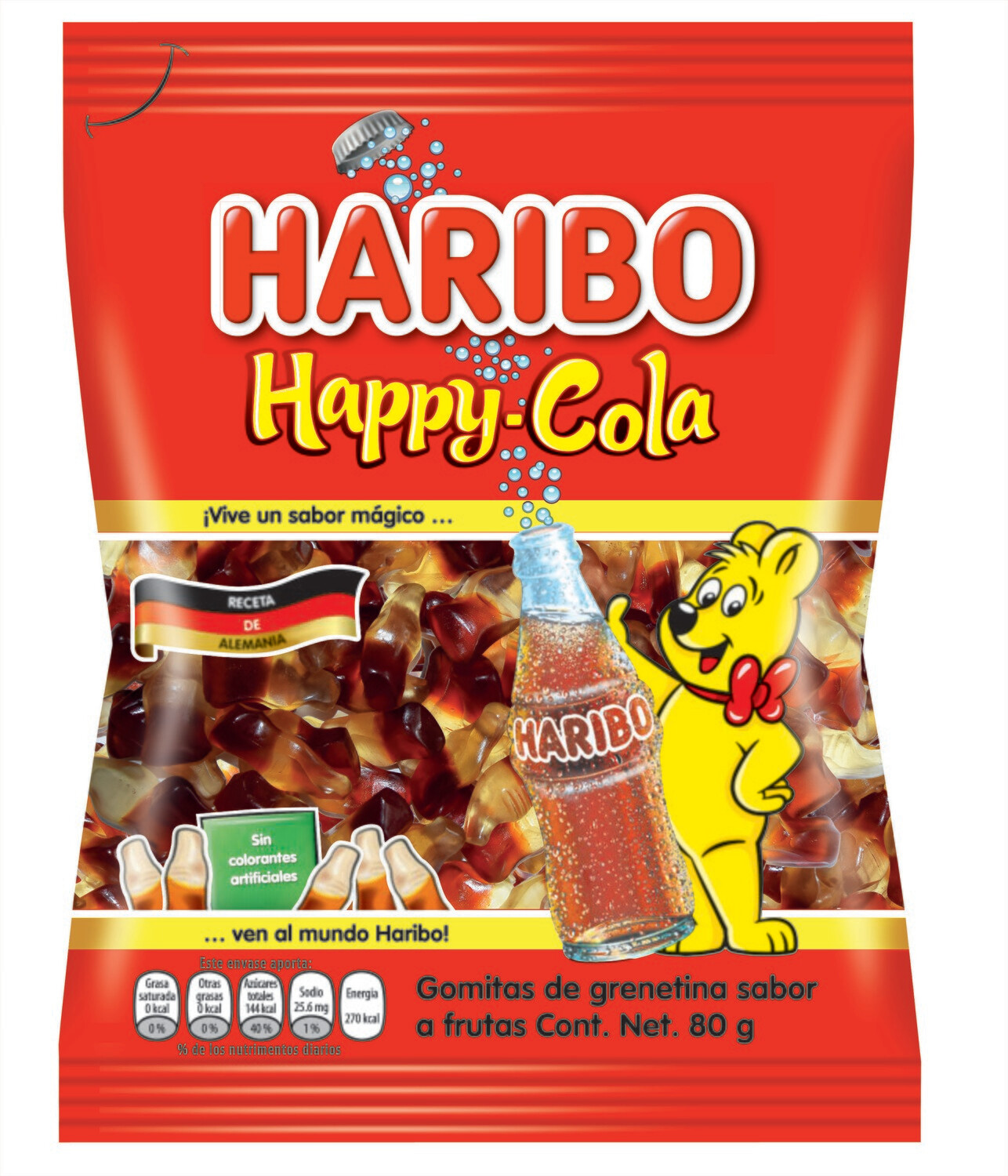 Haribo Happy Cola 80g  (10 Uni x 80g c/u)