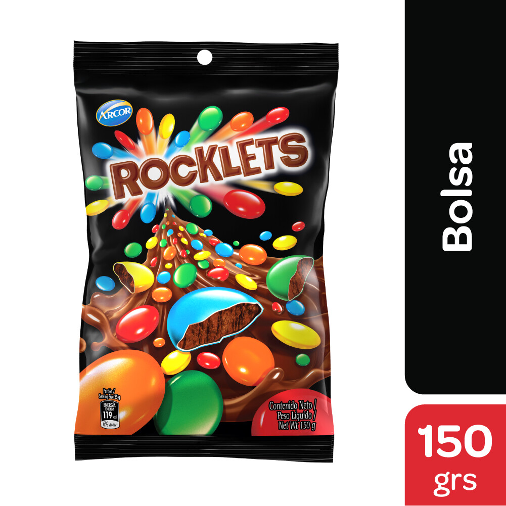 ROCKLETS CHOC BOLSA 32 X 150G 
(32 Uni x 150g c/u)