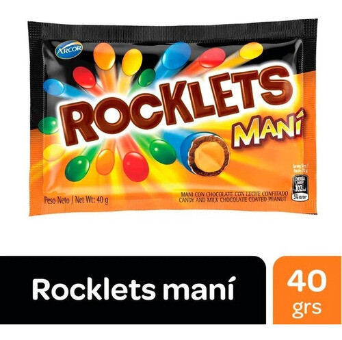 ROCKLETS MANI C/CHOC 12X16X40G 
(192 Uni x 40g c/u)