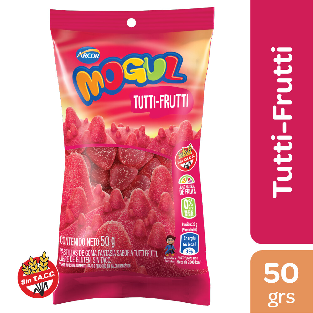 MOGUL TUTTI FRUTTI 12X10X50G 
(120 Uni x 50g c/u)