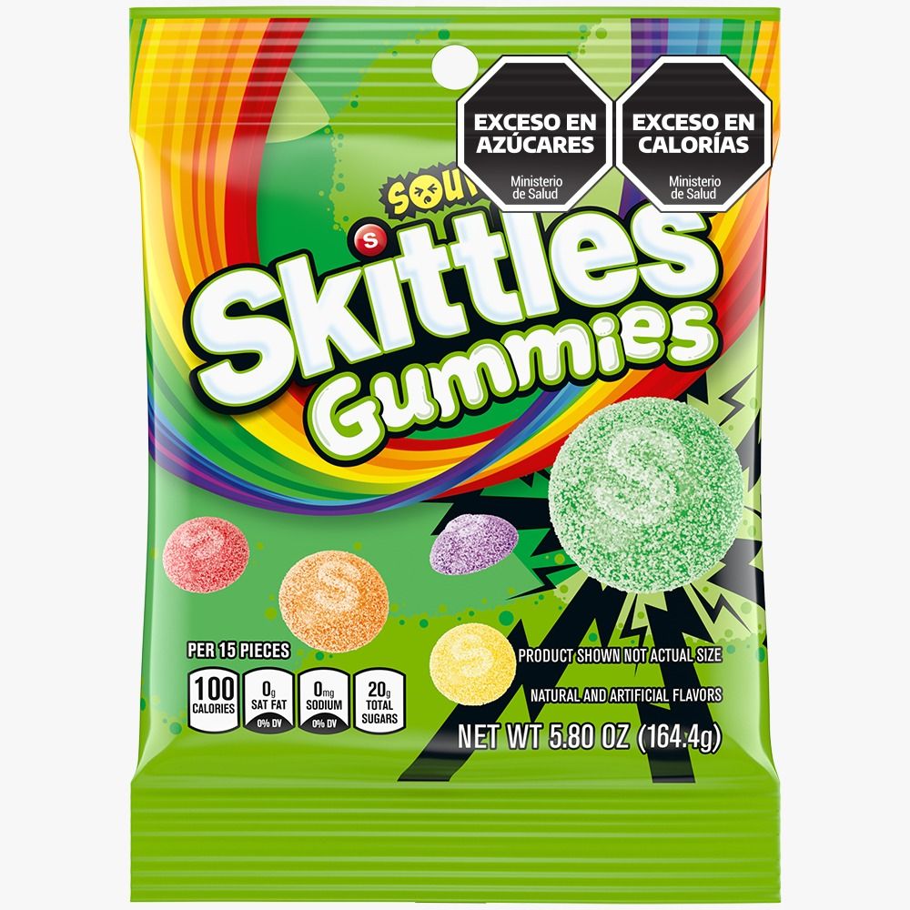 SKITTLES GUMMIES ÁCIDOS 12x164 G