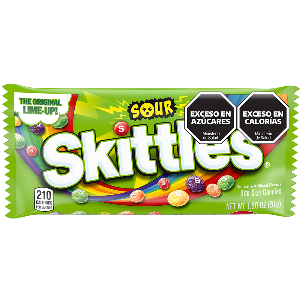 SKITTLES ÁCIDOS 12x24x51 G - 288 U.