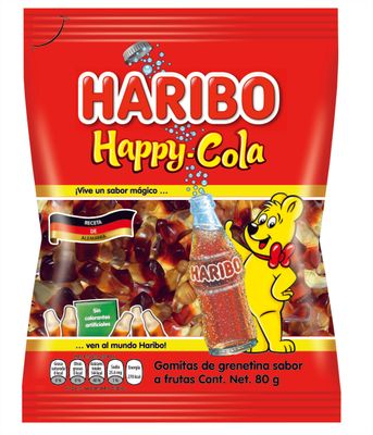 Haribo Happy Cola 80g  (10 Uni x 80g c/u)