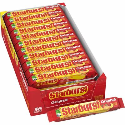 Starburst Original Sngles 2.07oz 36ct 10/Cs 
(360 Uni x 59g