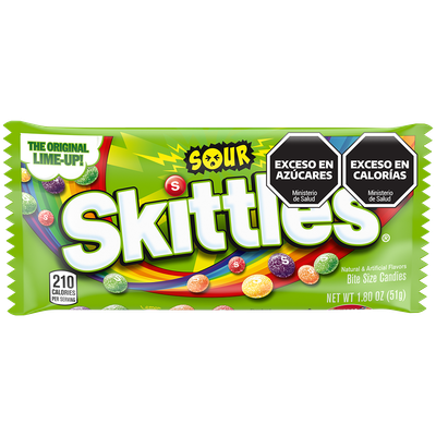 SKITTLES ÁCIDOS 12x24x51 G - 288 U.