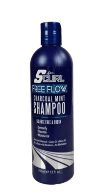 Luster&#39;s S-Curl Free Flow Charcoal Mint Shampoo 355 ML