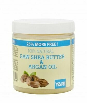 Yari 100% Pure Raw Shea Butter &amp; Argan Oil 250ml