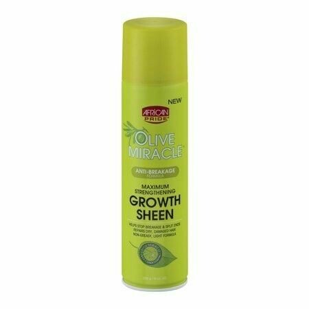 African Pride Olive Miracle Anti-Breakage Maximum Strength Hair Growth Sheen Spray 226g