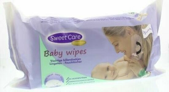 Sweet Care Baby Lotion Billendoekjes 72 stuks