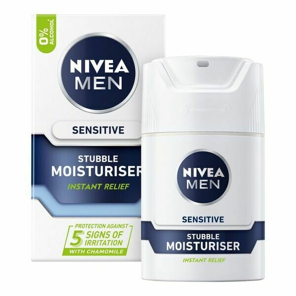 Nivea Men Sensitive Stubble Moisturiser Creme 50ml