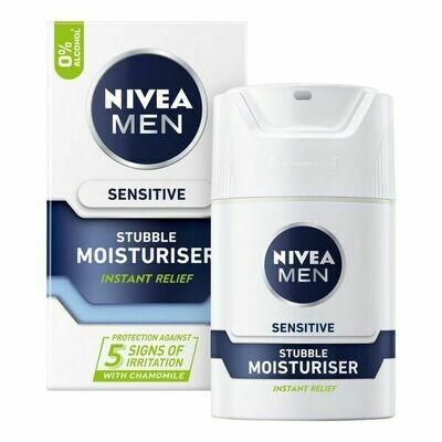 Nivea Men Sensitive Stubble Moisturiser Creme 50ml