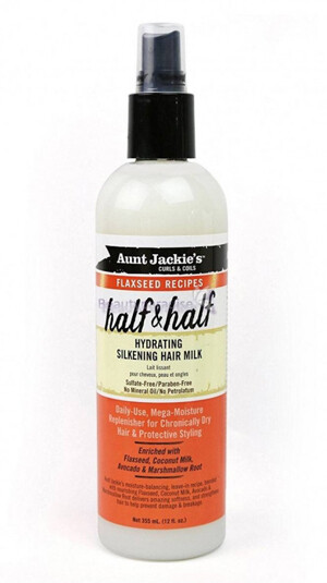 Aunt Jackies Flaxseed Recipes Half &amp; Half Hydrating Silkening Hair Milk 355 ml