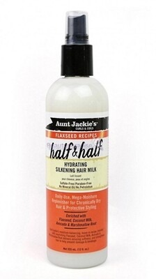 Aunt Jackies Flaxseed Recipes Half &amp; Half Hydrating Silkening Hair Milk 355 ml