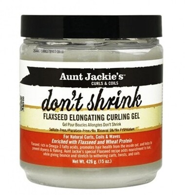 Aunt Jackies Curls &amp; Coils Don&#39;t Shrink Flaxseed Elongating Curling Gel 15 oz
