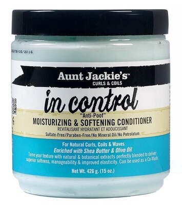 Aunt Jackies Curls &amp; Coils In Control Anti-Poof Moisturizing Conditioner 15 oz