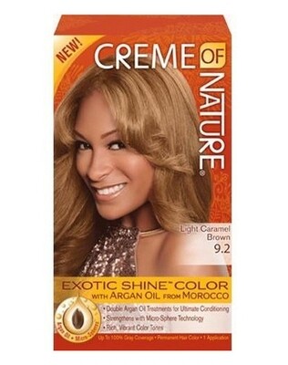 Creme Of Nature Exotic Shine Color With Argan Oil 9.2 Light Carmel Brown