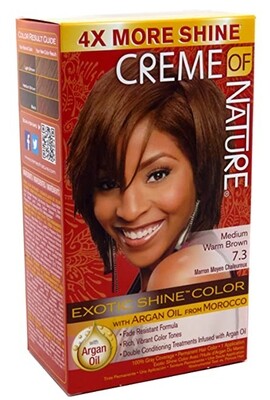 Creme of Nature Argan Oil Exotic Shine Hair Color 7.3 Medium Warm Brown