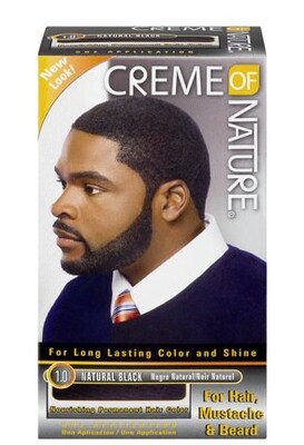 Creme of Nature for Hair Mustache and Beard Natural Black 1.0