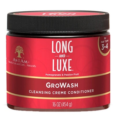 As I am Long & Luxe Growash Cleansing Creme Conditioner 16 oz