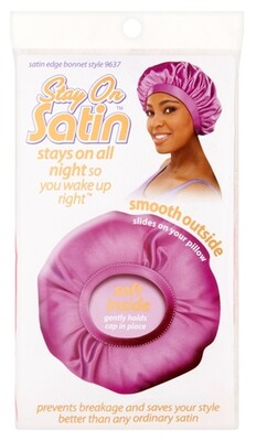 Stay on satin edge bonnet 9637