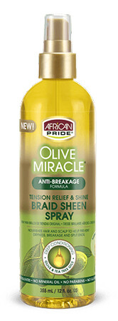 African Pride Olive Miracle Braid Sheen Spray 355 ml