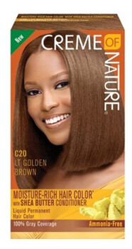 Creme of Nature Moisture Rich Hair Color Kit C20 Light Golden Brown