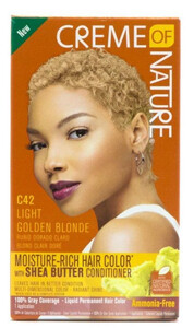 Creme of Nature Moisture Rich Hair Color Kit C42 Light Golden Blonde