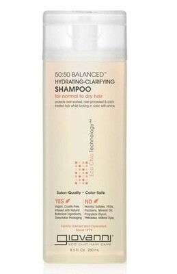 Giovanni 50:50 Balanced Hydrating Clarifying Shampoo 250ml