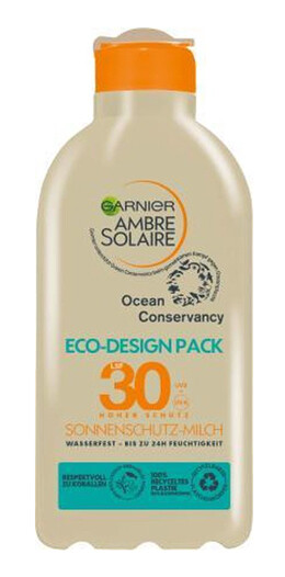 Zonnebrand Garnier Ambre Solaire Zonnemelk oceaan eco design SPF 30, 200 ml