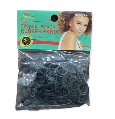 300 stuks zwart elastiekjes bands voor vlechten