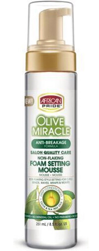 African Pride Olive Miracle Foam Setting Mousse 251ml