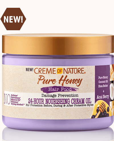 Creme of Nature Pure Honey Hair Food 24-Hour Nourishing Cream oil 135g