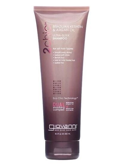 Giovanni Cosmetics 2chic Ultra Sleek Shampoo with Brazilian Keratin & Argan Oil 250ml