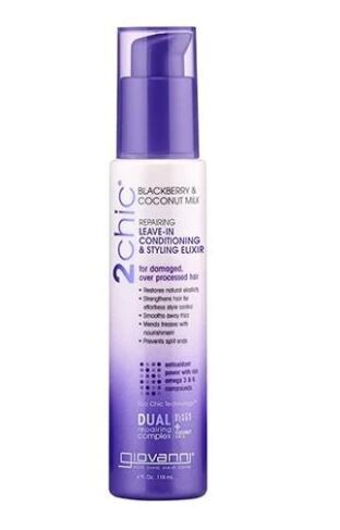 Giovanni Cosmetics 2chic Repairing Leave-In Conditioning &amp; Styling Elixir with Blackberry &amp; Coconut Milk 118 ml