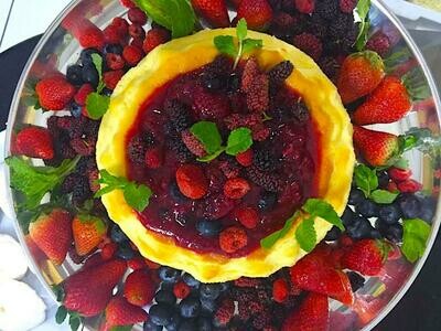 Cheesecake de Mascarpone com Frutas Vermelhas