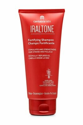 IRALTONE CHAMPU FORTIFICANTE 200ml
Estimula y refuerza el cabello desde la raíz. Anticaida. Complementa con Capsulas FORTE.