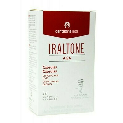 IRALTONE AGA  60 CAP. Para hombres y mujeres como complemento a los tratamientos de caída del cabello de origen androgenético.