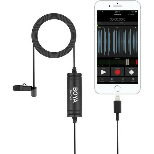 Boya DM1 Lightning omnidirectional lavalier mic for iOS devices